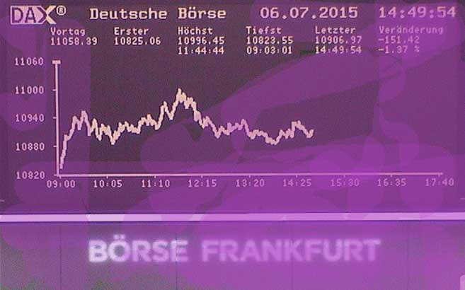 Börse Frankfurt bearbeitet